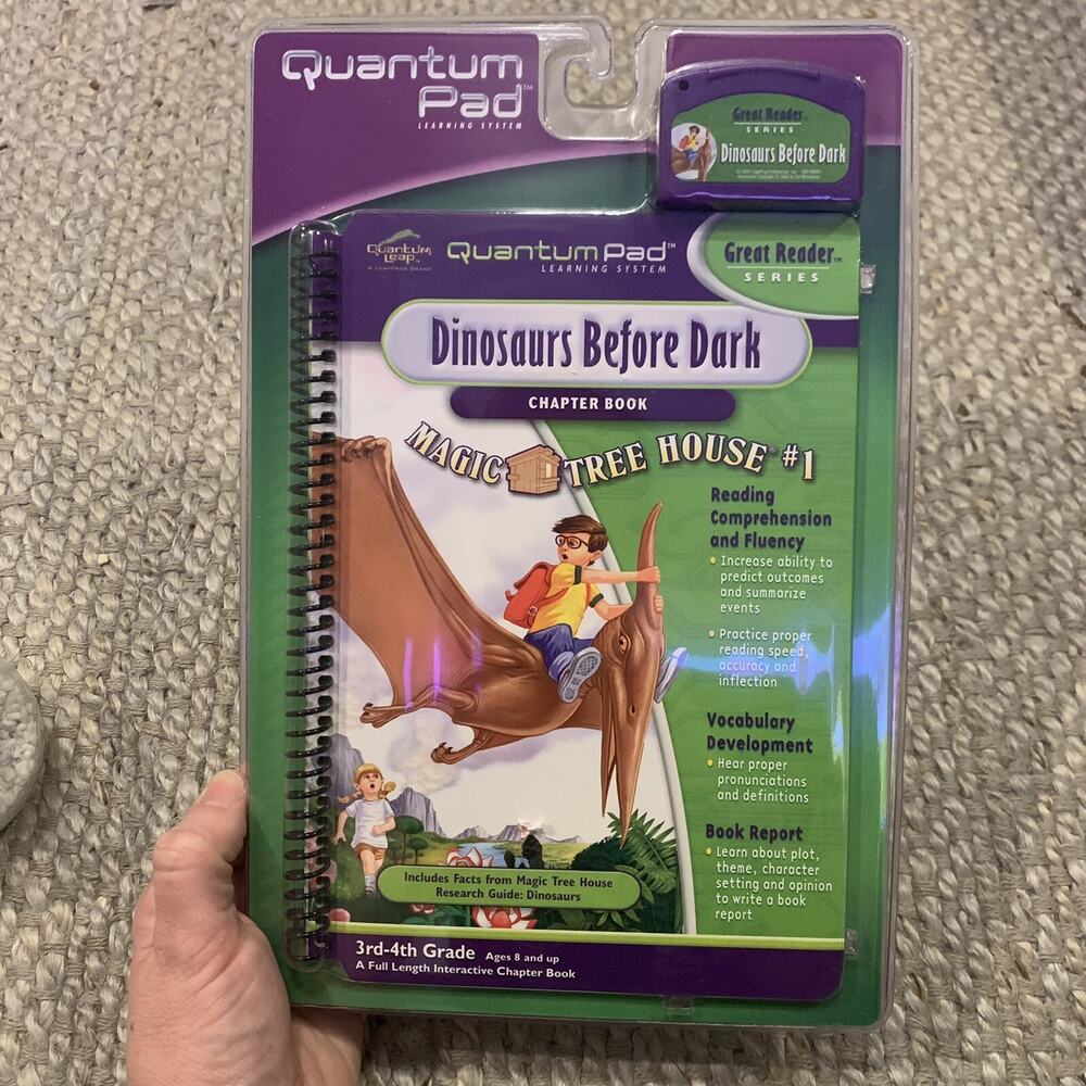 NEW Quantum Leap Pad Leapfrog Dinosaurs Before Dark Book & Cartridge Homeschool